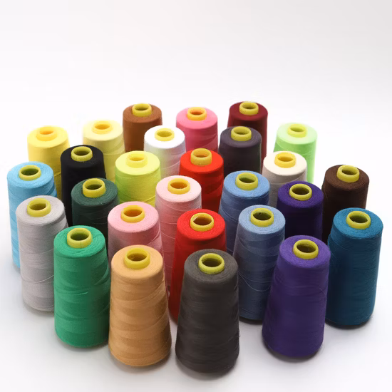 Hilo de coser de poliéster 100% hilado 40s/2 de alta calidad suministrado de fábrica (OEM/ODM disponible) 5000yds